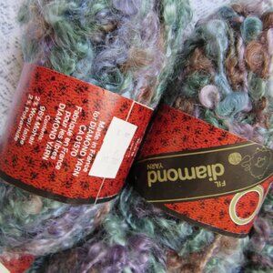 Lot of 6 sks Diamond yarn,made in France, 100g each,96% mohair,2% wool.